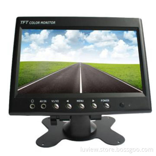 7 Inch Color Car Monitor 2-CH Camera Input